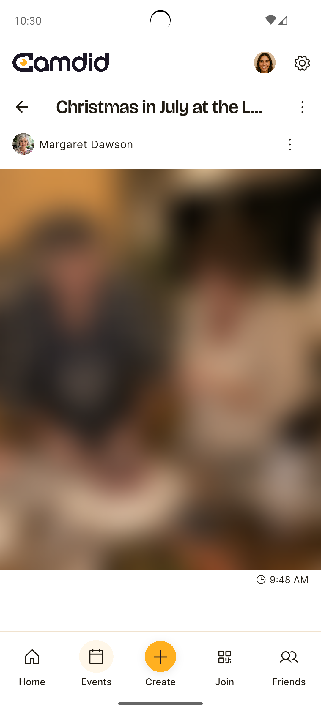 Camdid blurred event album grid